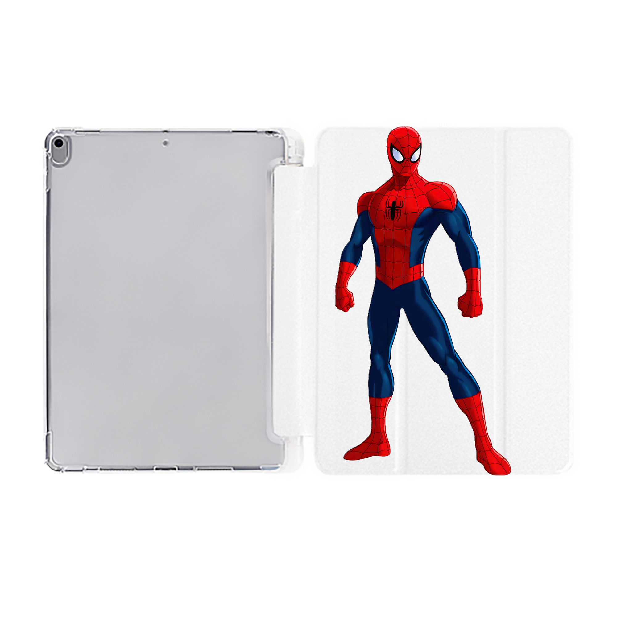 （画像用） Spider Man スパイダーマン IPad ケース ペン収納付き 三つ折りスタンド PUレザー×シリコン 対応機種9.5/10.5/10.9インチ
